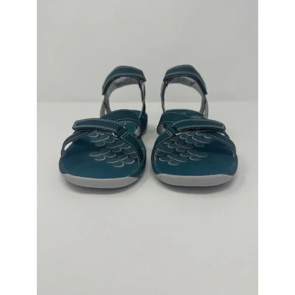 Clarks Women's Tresca Trace Sandal Size 8 Teal Adjustable Strappy - Picture 4 of 7